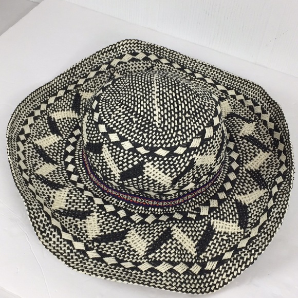 Zara Accessories - Zara Woven Black Wide Brim Floppy Sun Hat